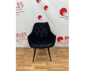 Silla de cocina Karsten (Terciopelo negro)